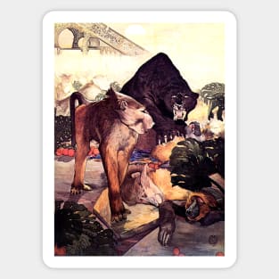 Jungle Book - The Monkey Fight - Detmold Brothers Sticker